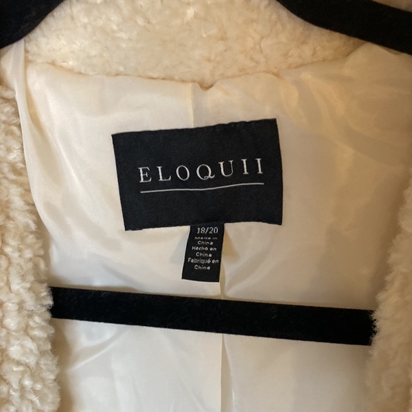 NWT Eloquii Long Belted Teddy Coat - SIZE 18/20 2X - Picture 5 of 8